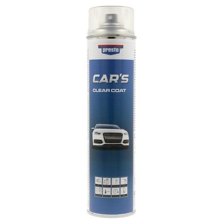 Sprej Presto Cars brezbarvni lak sijaj 600 ml