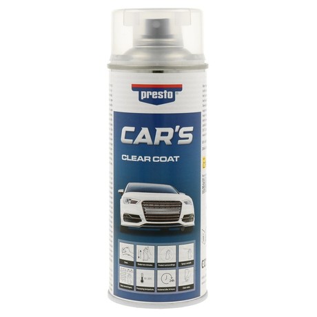 Sprej Presto Cars brezbarvni lak sijaj 400 ml