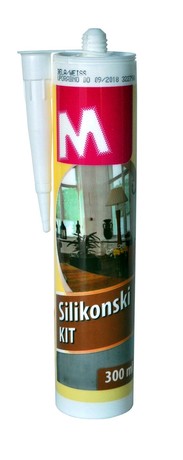 M silikonski kit brezbarvni 300 ml