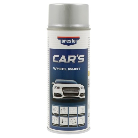 Sprej Prest Cars za platišča srebrni 400 ml